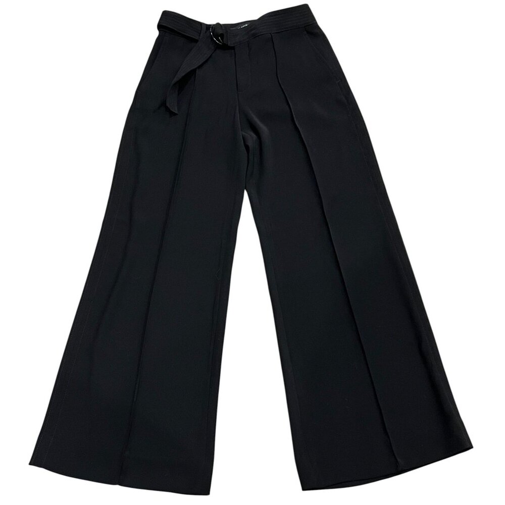 Banana Republic High Rise Wide Leg Stretch Tailored Pants, NWT, Black, 4
